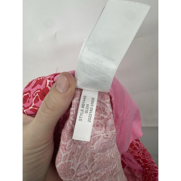 J. Crew Factory High Rise Floral Print Short Pink Red Linen‎ Blend Womens 14 NEW - Picture 7 of 11